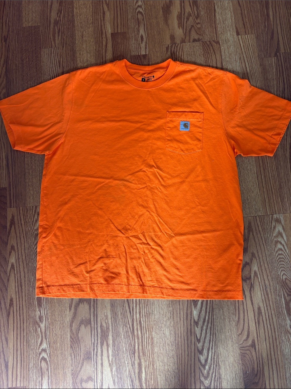Carhartt Men's Short Sleeve Pocket Tee in High-Visibility Orange